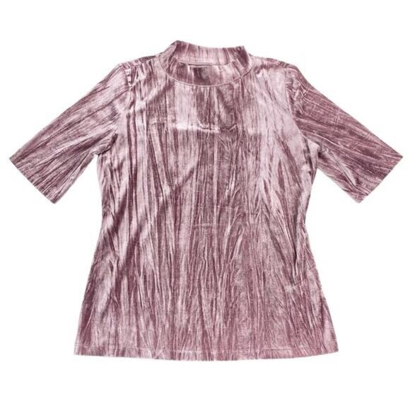 Pilcro Velveteen Mock Neck Top Size Small - Picture 5 of 7